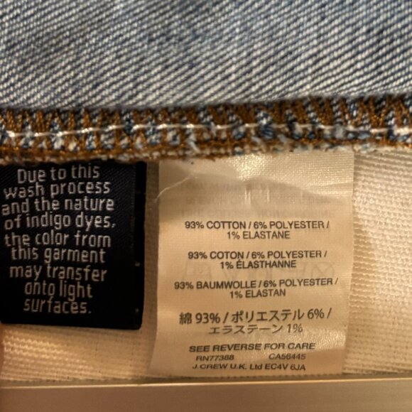 J.Crew Slim Broken-In Boyfriend Jeans – Size 28 – Ripped Knees, Frayed Hem - Picture 12 of 14